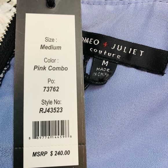 NWT Romeo & Juliet Couture Floral Lace Dress Sz M Babydoll Coquette Y2K Romantic - Picture 10 of 12